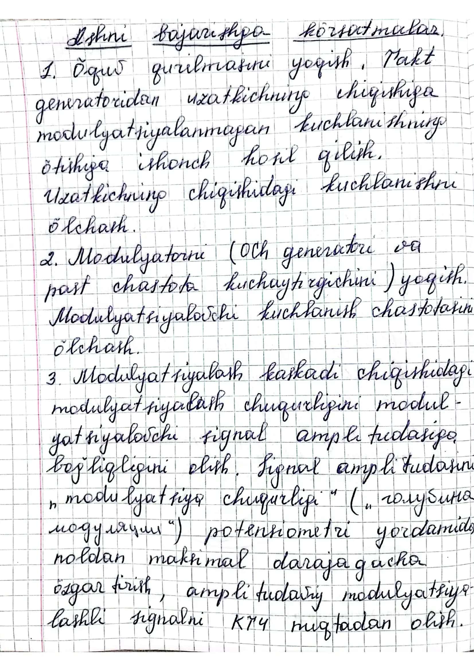 AM signallar uzatkichi modulyatorini tadqiq qilish. 3