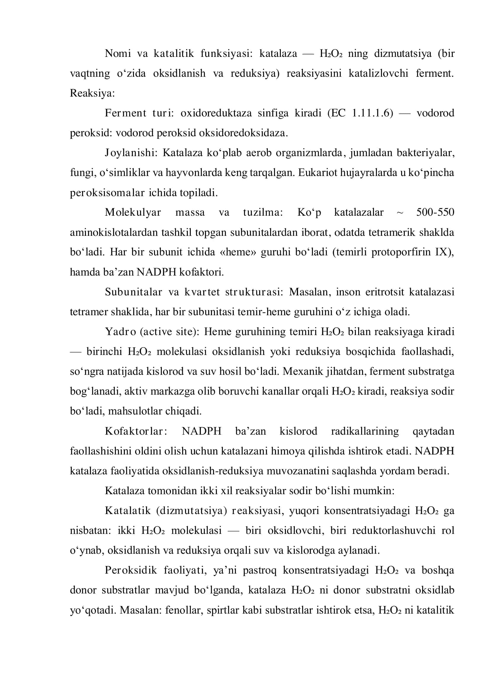 Katalaza fermenti 3
