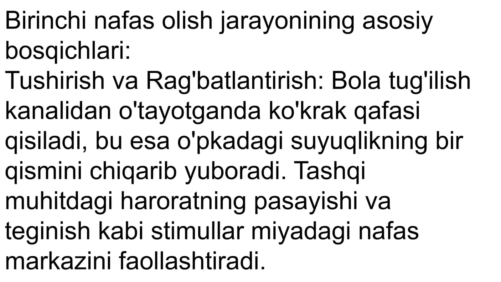 Chaqaloqlarning birinchi bor nafas olishi 3
