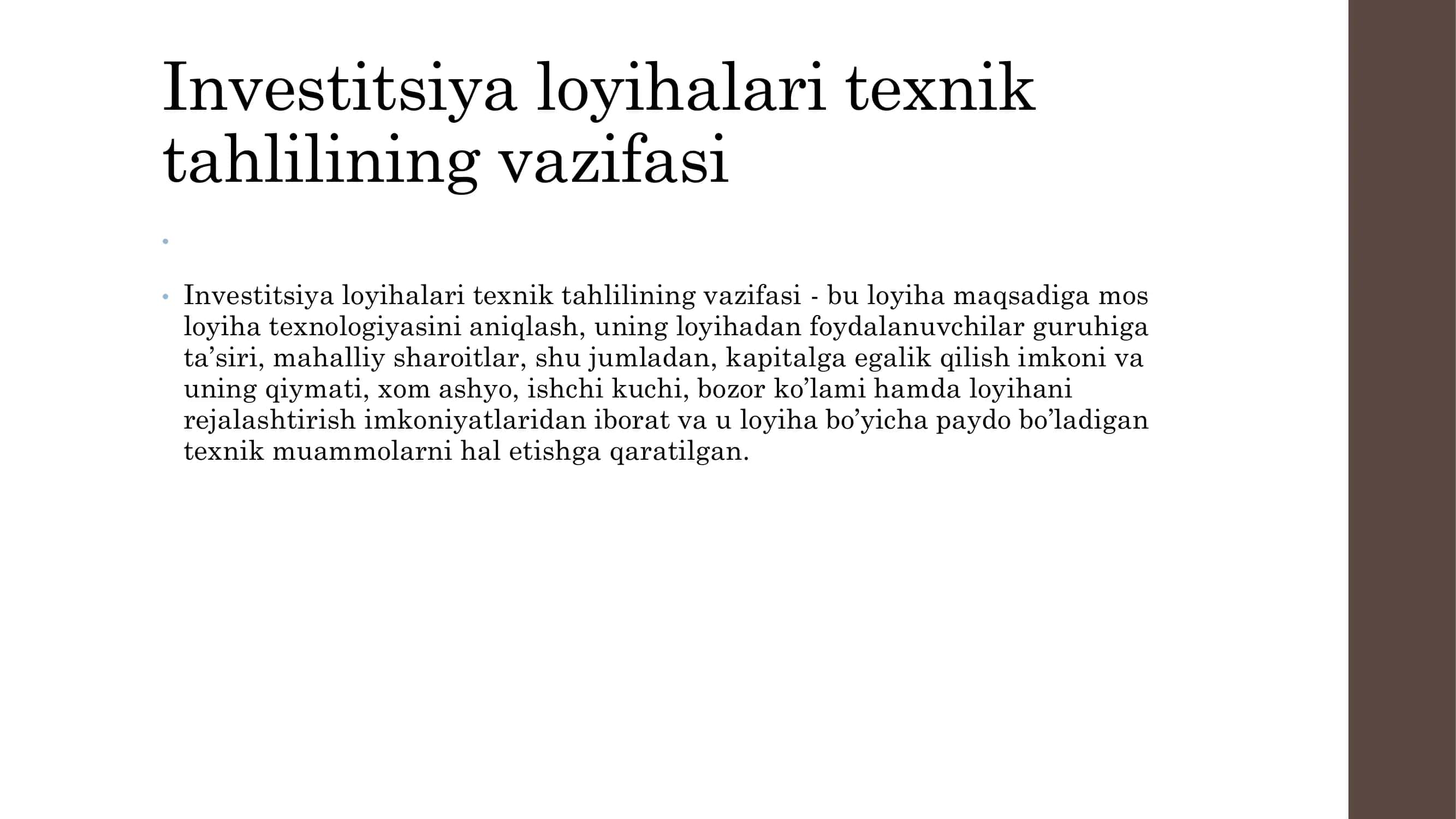Investitsiya loyihalari 3