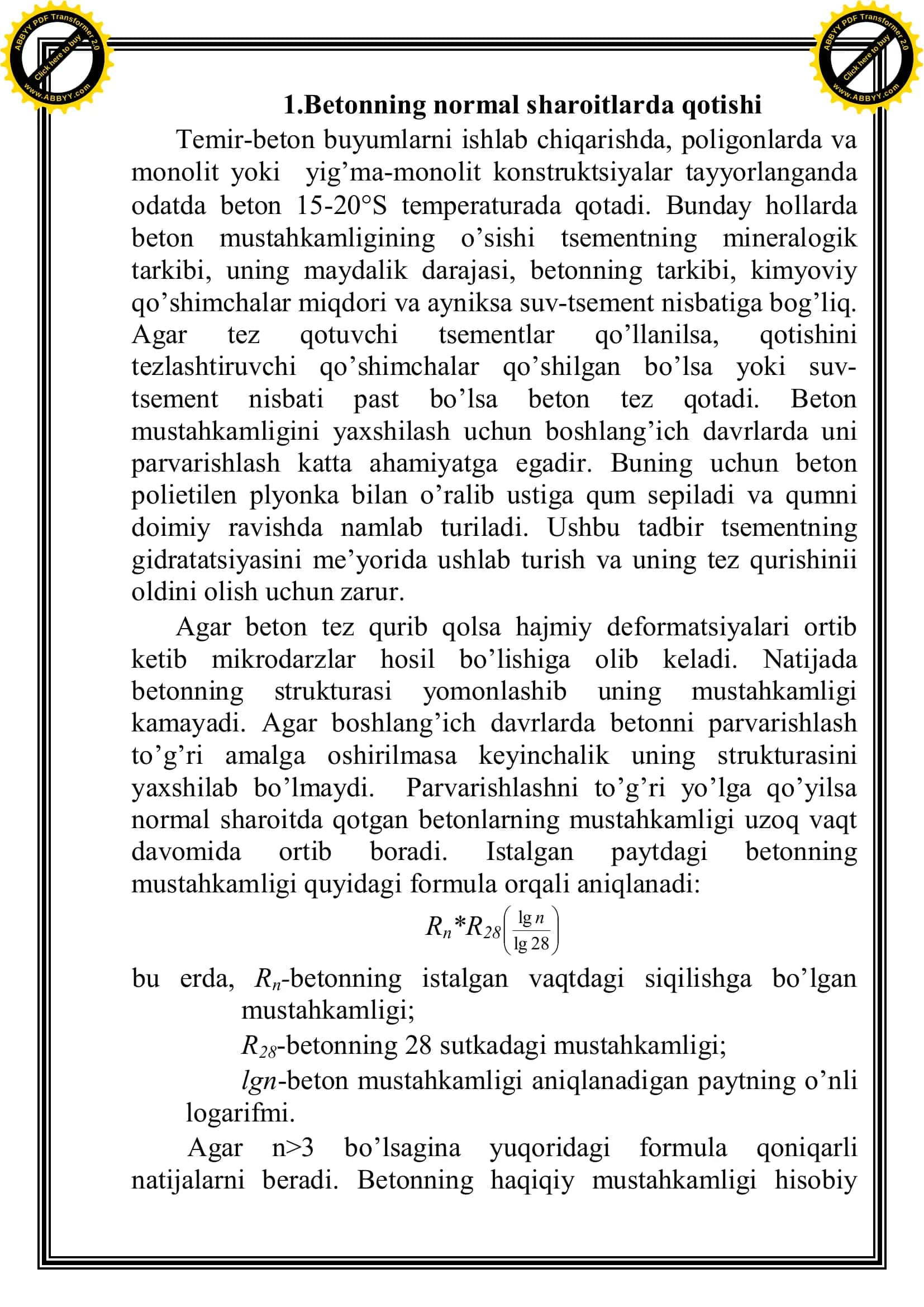 Oldindan zo'riqtirilgan temir-beton xaqida ma'lumotlar 3