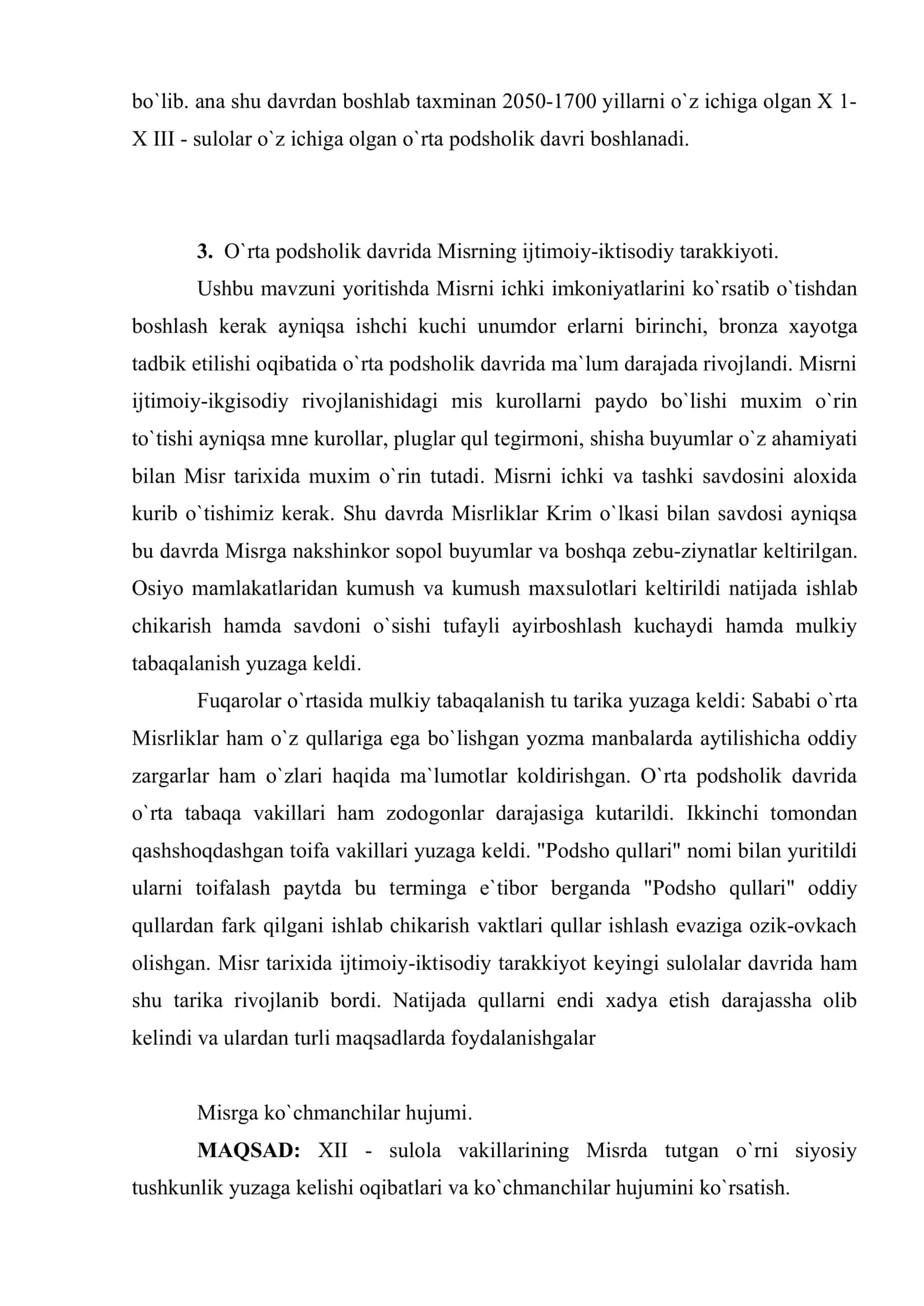 O`rta va Yangi podshslik davrida Misr 3