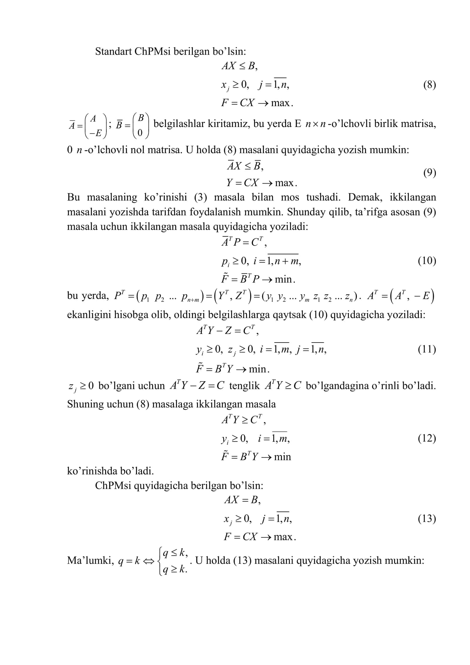 Chiziqli programmalashtirishda ikkilаnish nаzаriyasi 3