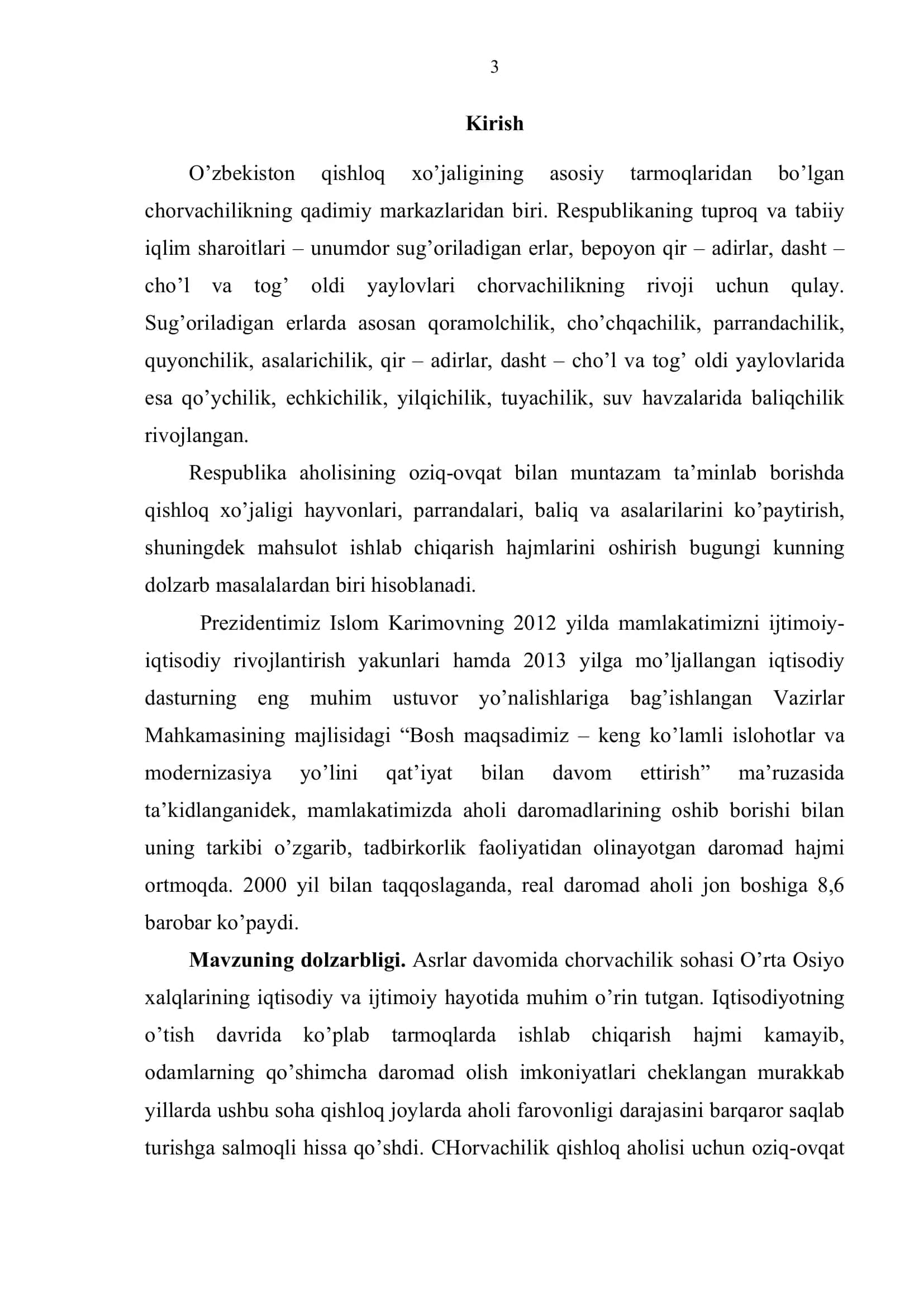 O`zbekistonda chorvachilikni rivojlantirish istiqbollari 3