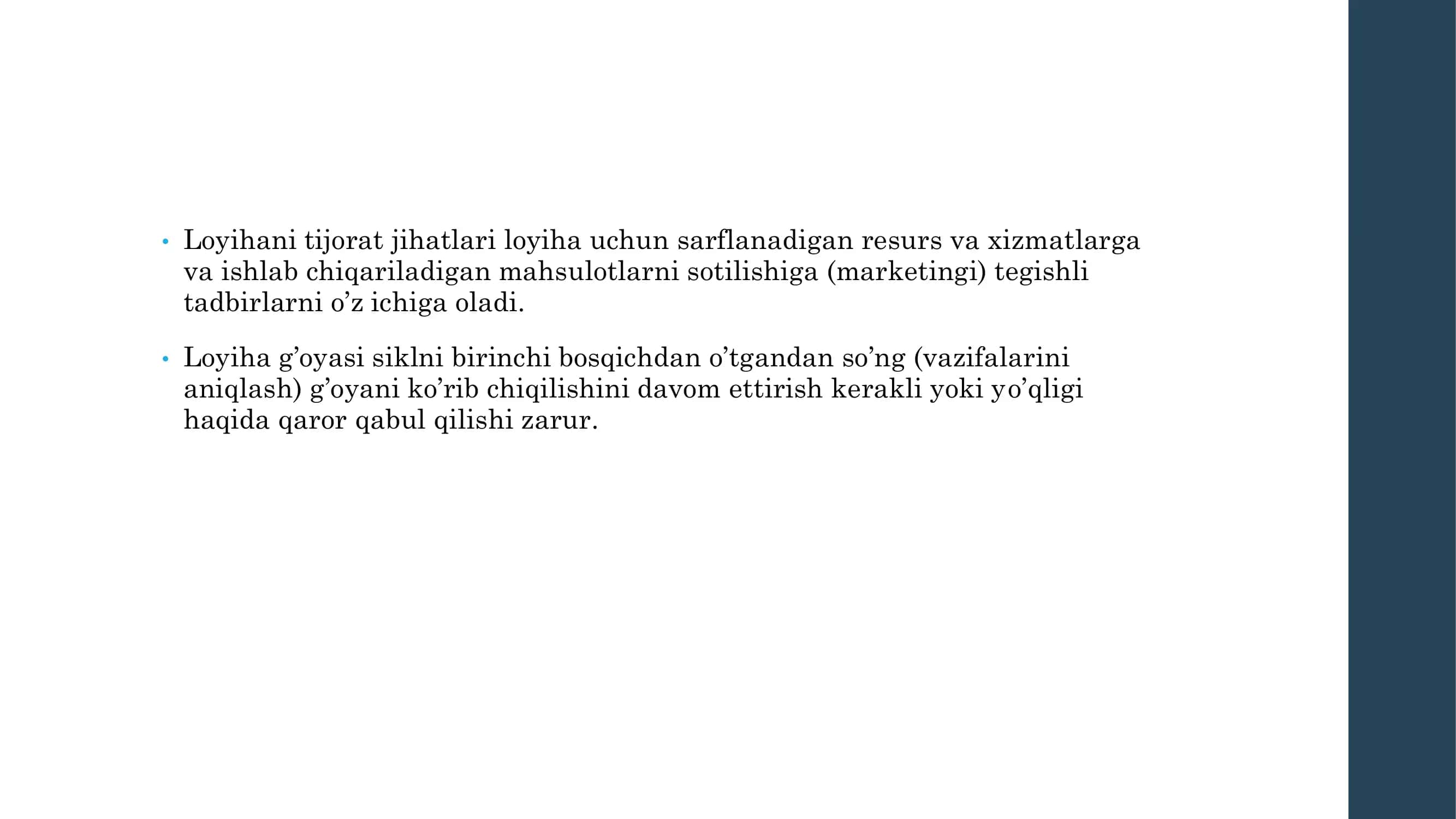 Loyihada kompleks tahlil tizimidagi marketing tahlili 3