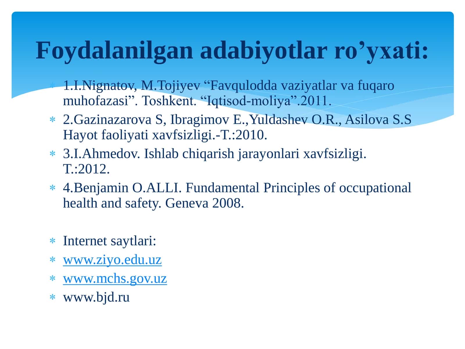 ISHLAB CHIQARISH XONALARIDA TABIIY YORITISHNI O‘LCHASH VA HISOBLASH 3