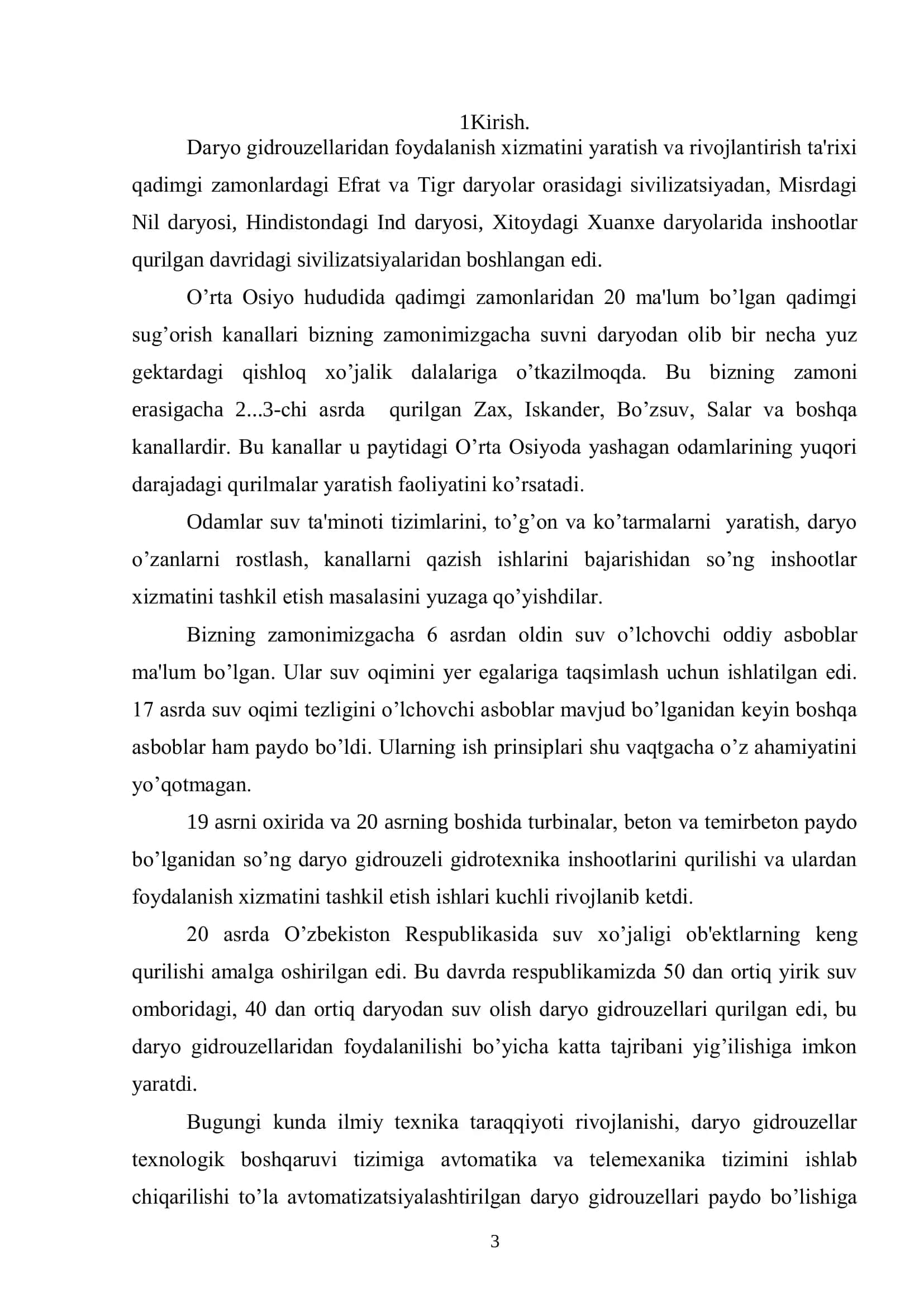 Yonboshga suv olish,ochiq turdagi suv olish inshoati hisoblash masalalarini kompyuterlarda yechish dasturlarini yaratish 3