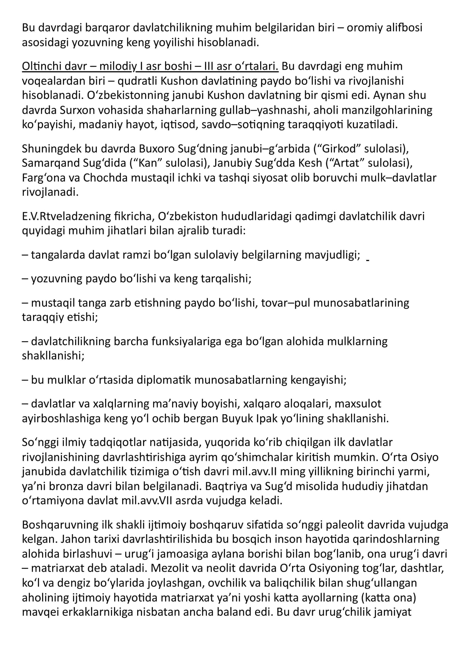 O‘ZBEKISTON DAVLATCHILIGINING SHAKLLANISH ASOSLARI 3