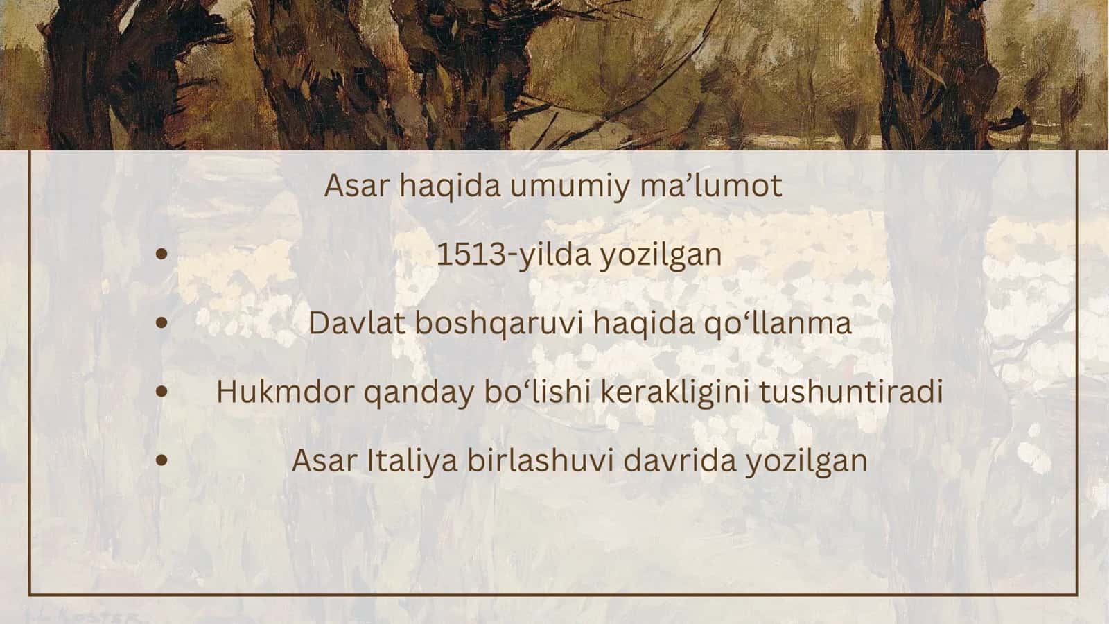 Makiavellining “Hukmdor” asari 3
