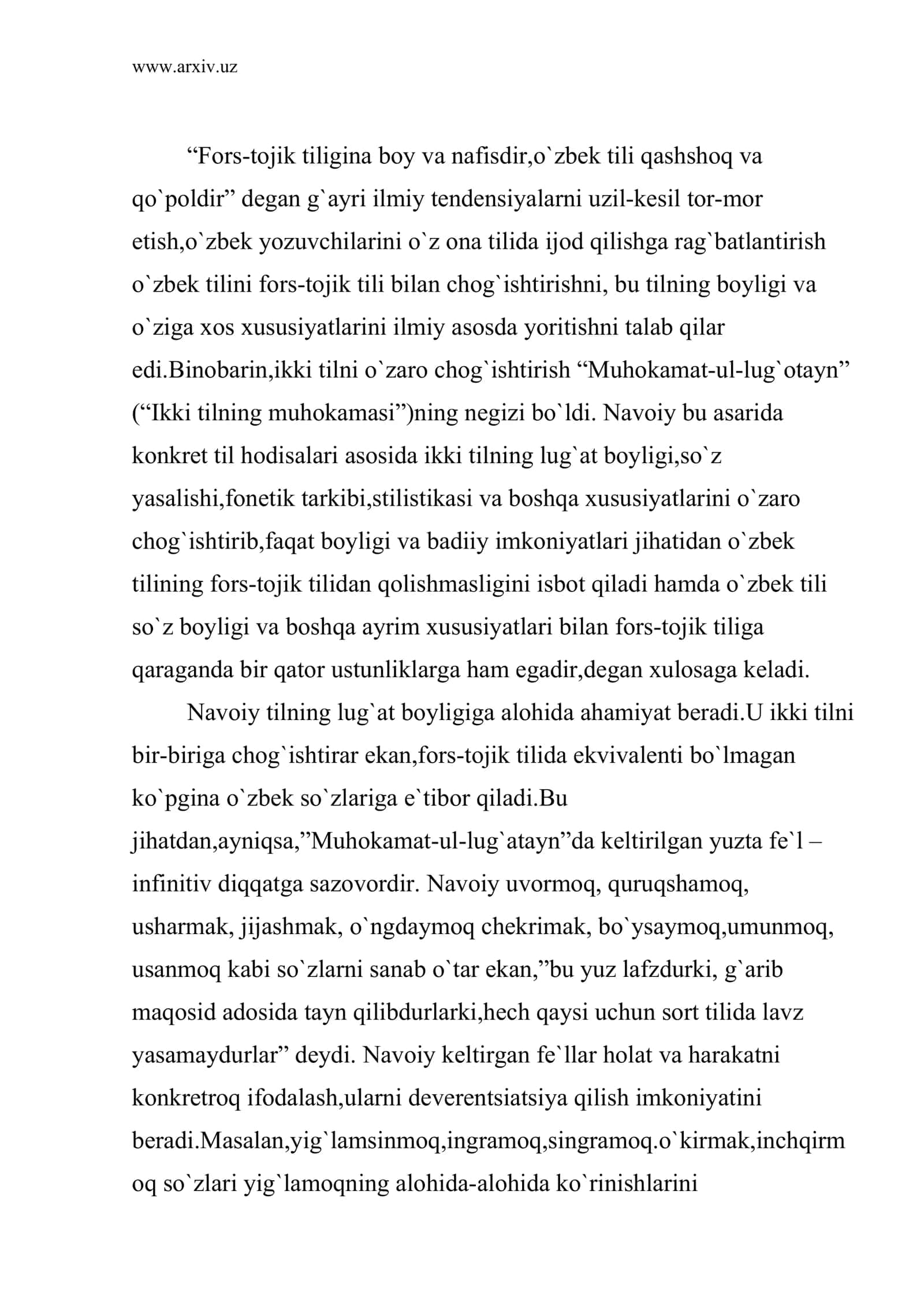 Navoiyning til haqidagi fikri 3