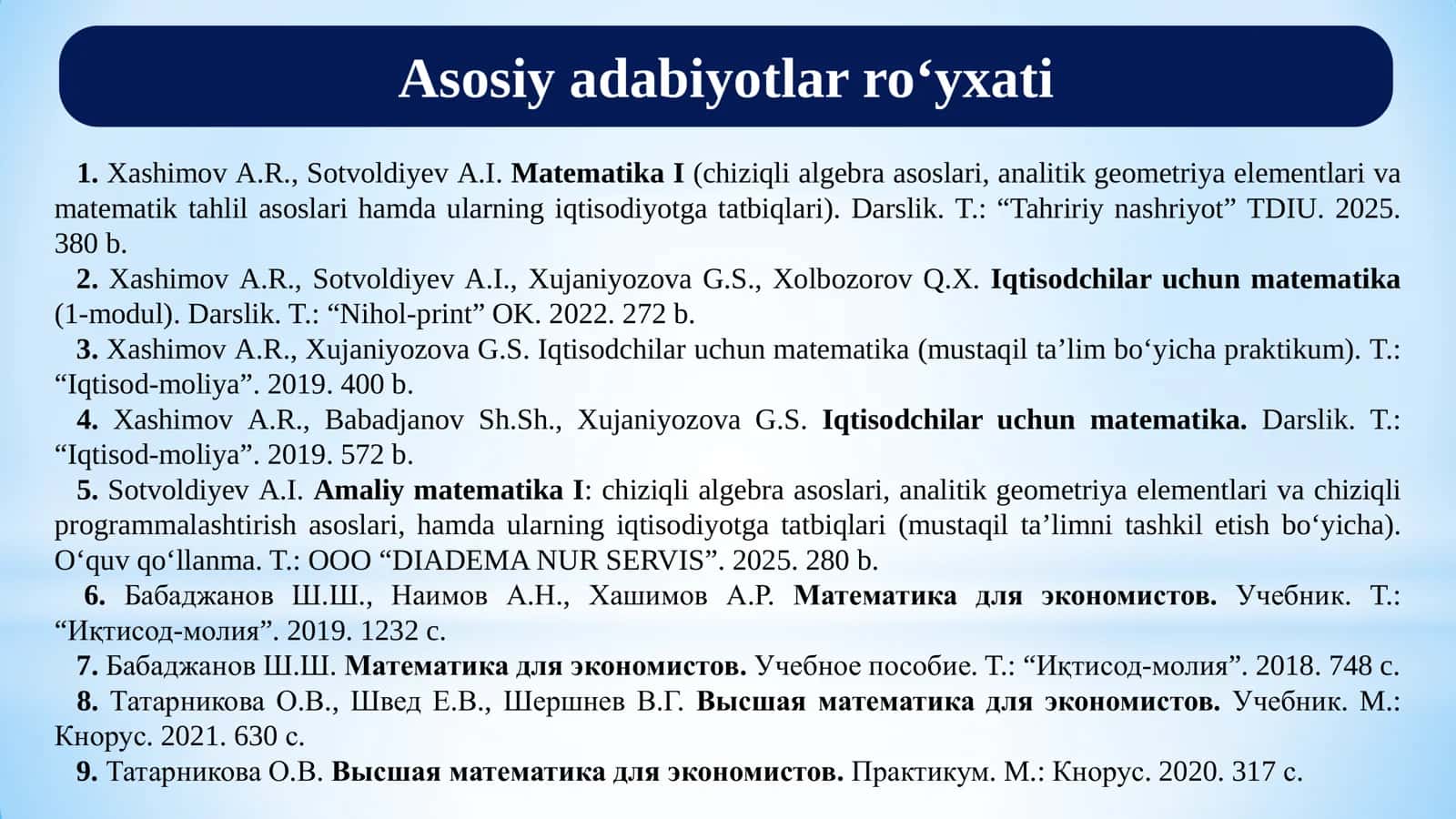 Vektorlar sistemasining bazisi va rangi 3