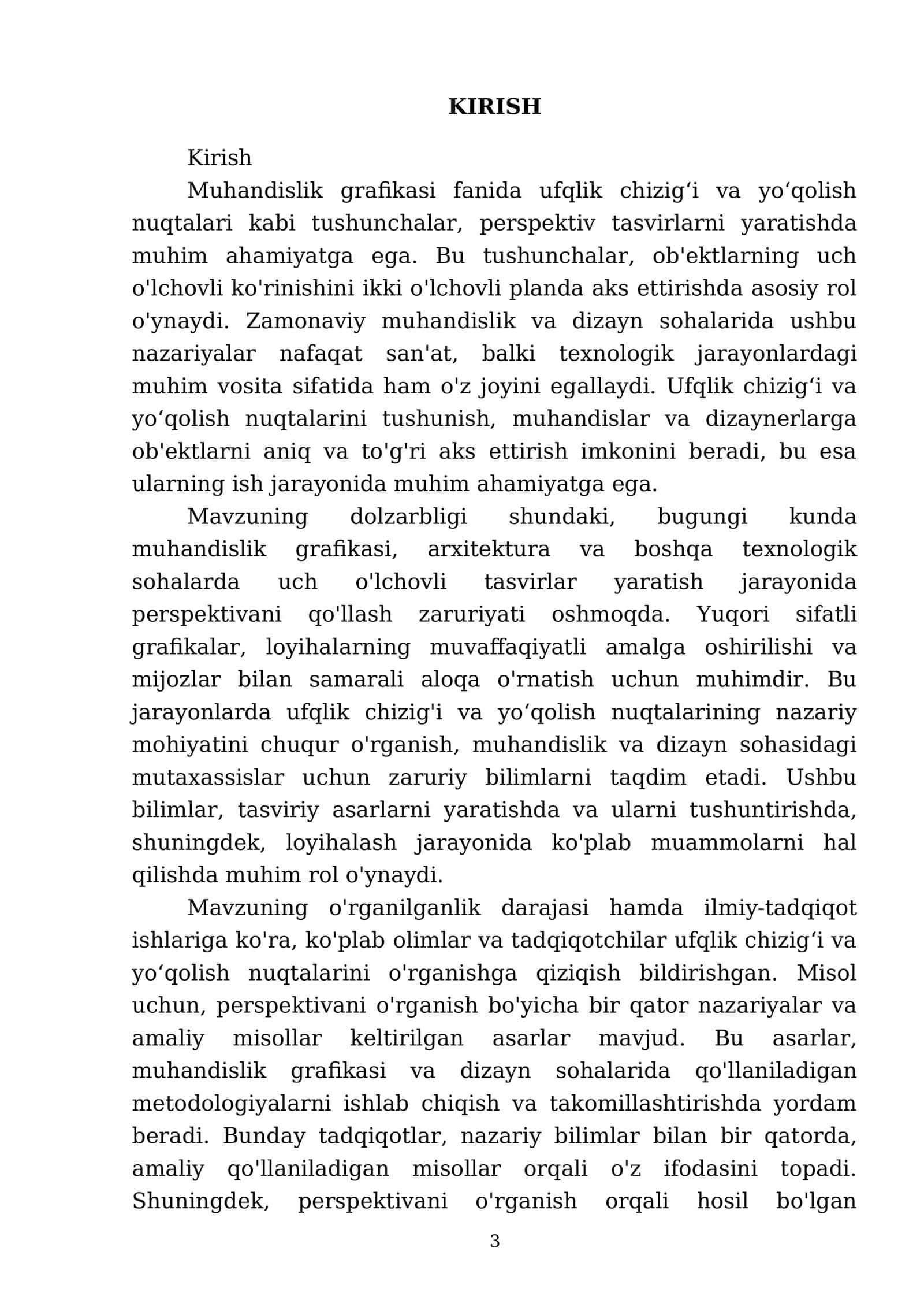 Ufqlik chizig‘i va yo‘qolish nuqtalarining perspektivadagi nazariy mohiyati 3