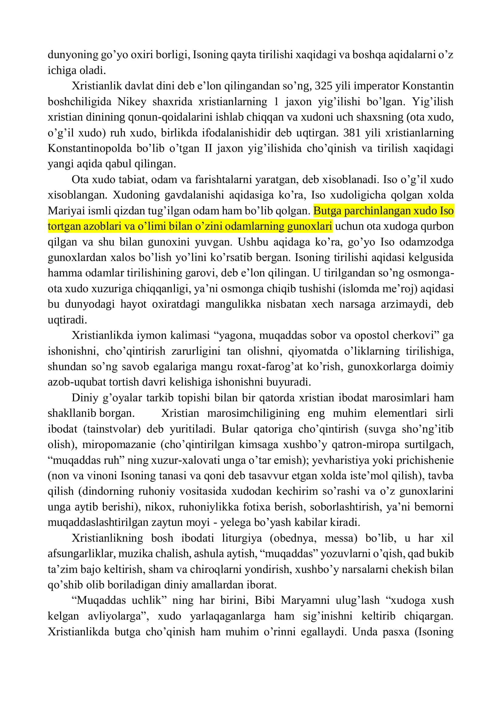 XRISTIANLIK DINI TARIXI VA ASOSIY G‘OYALARI 3