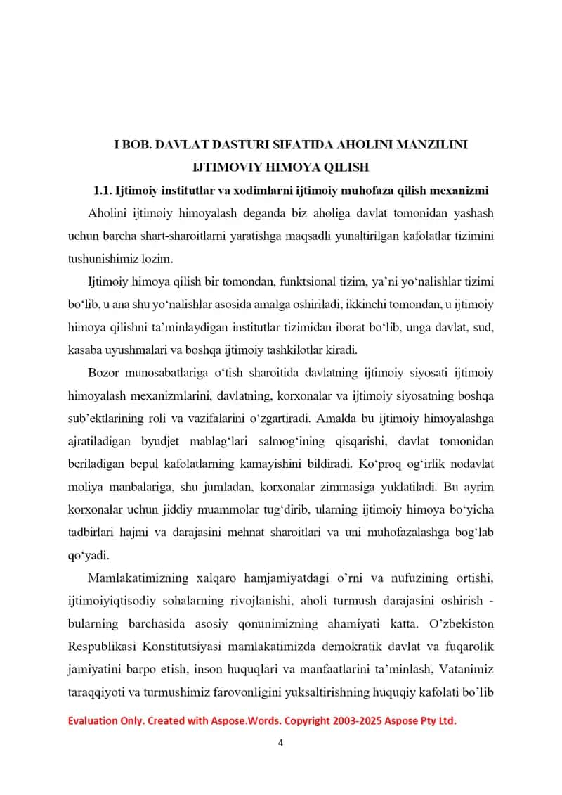 Zamonaviy sharoitda aholini manzili ijtimoviy himoya qilish davlat dasturlarini moliyaviy ta’minlash masalalari 4