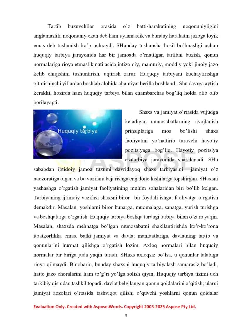 Huquqiy tarbiyani olib borishda pedagogik texnologiyalardan foydalanish 4
