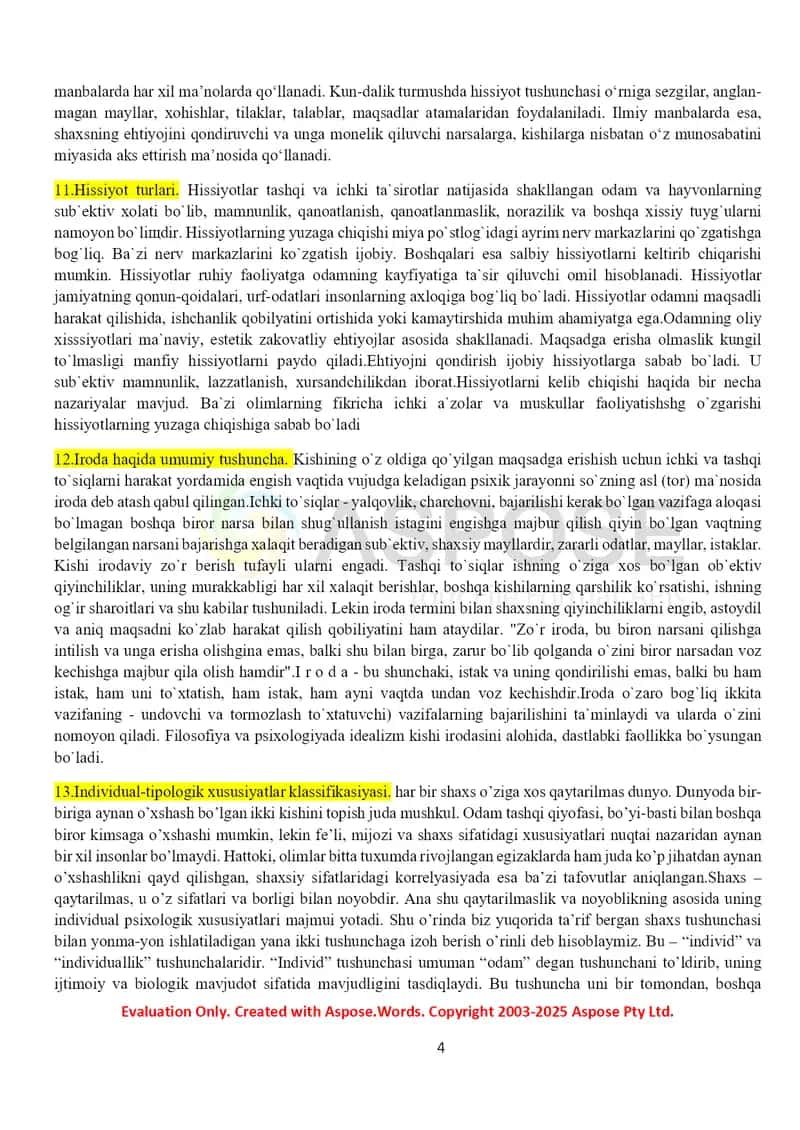 Psixikaning nerv-fiziologik asoslari glossariy-atamalar 4