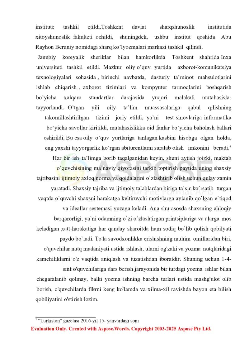 Boshlang’ich sinf o’quvchilarni bayon yozishga o’rgatish metodikasi 4