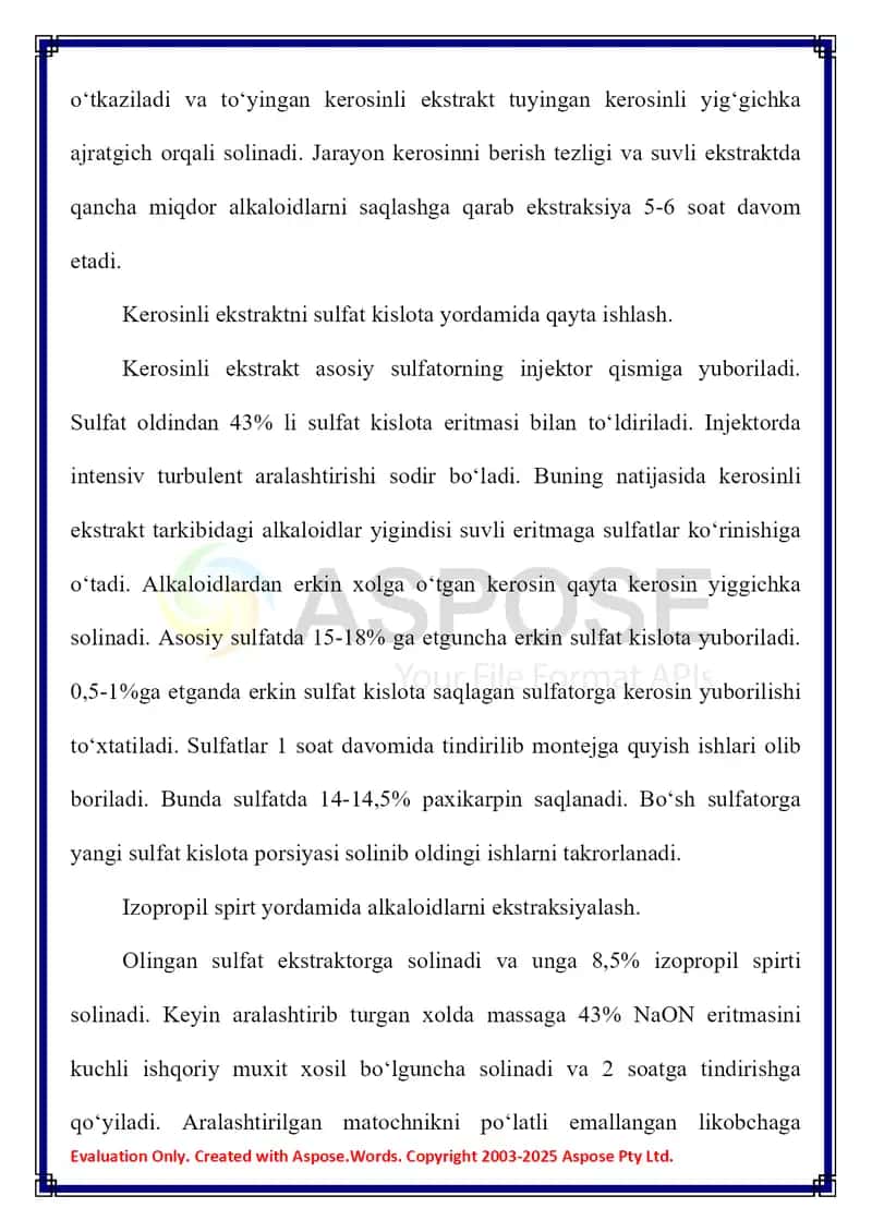 Paxikarpin gidroyodid, platifillin gidrotartrat olish texnologiyalari 4