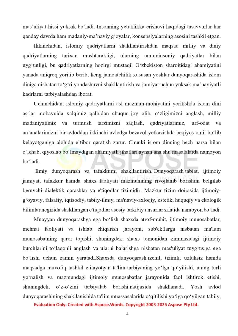 Dunyoqarashni shakllantiruvchi omillar 4