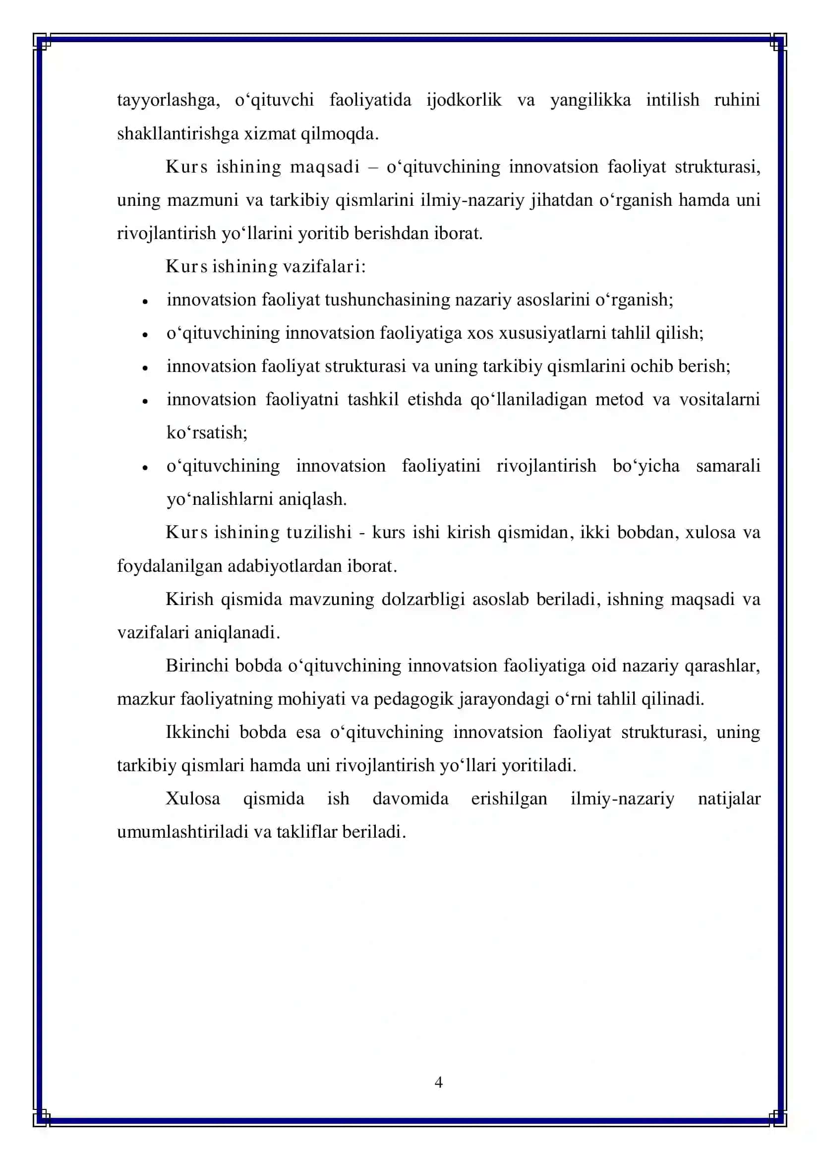 "O'qituvchi innovatsion faoliyatining strukturasi" 4