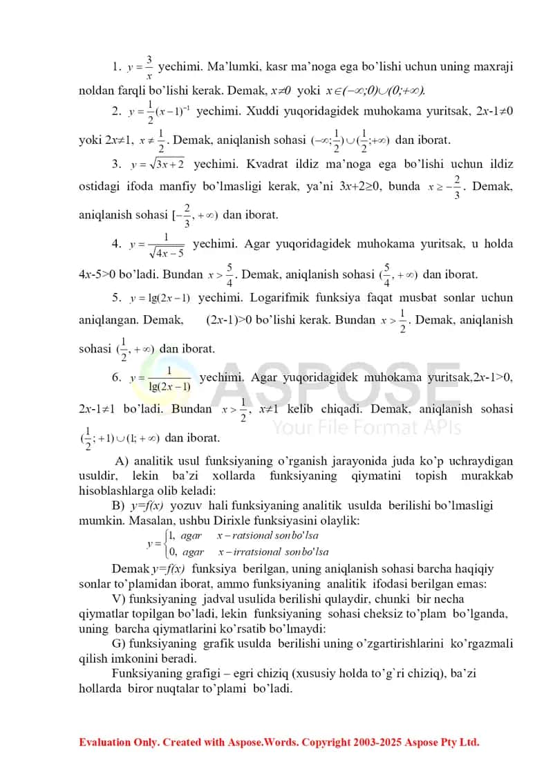 Asosiy elementar funksiyalar ularning xossalari. Funksiyalarning juft toqligi, davriyligi, grafigi. 4