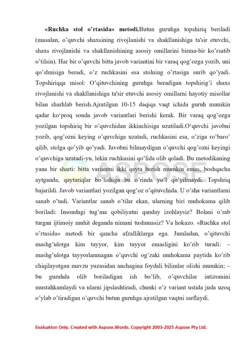 Tarbiya fanini o‘qitishda tarbiya treninglari asosida faoliyatni tashkil etish 4