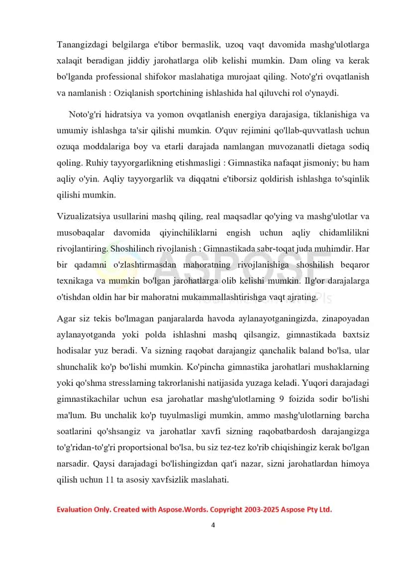GIMNASTIKADA TEXNIK XATOLAR VA ULARNI TUZATISH 4