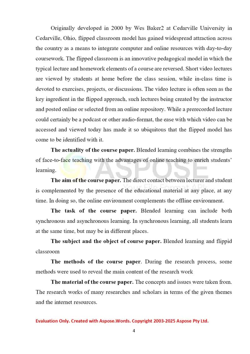 Blended learning and flipped classroom 4