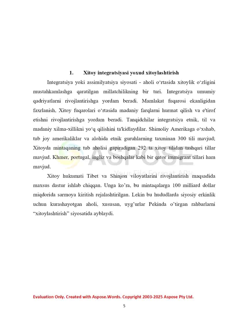 Kurs loyiha “Katta Xitoy Integratsiyasi”: Xitoy – Tayvan, Syangan, Singapur 4