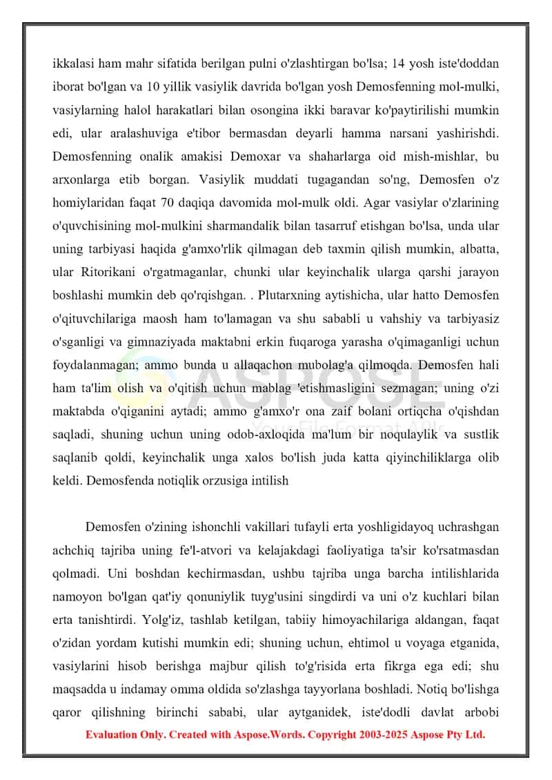Demosfen notiqli sanatiga qo’shgan xissasi 4