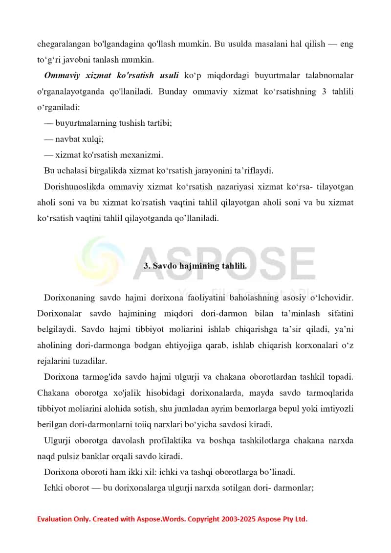Dorixonaning moliyaviy xo'jalik faoliyati. 18-amaliy mashg’ulot 8 bet. 4