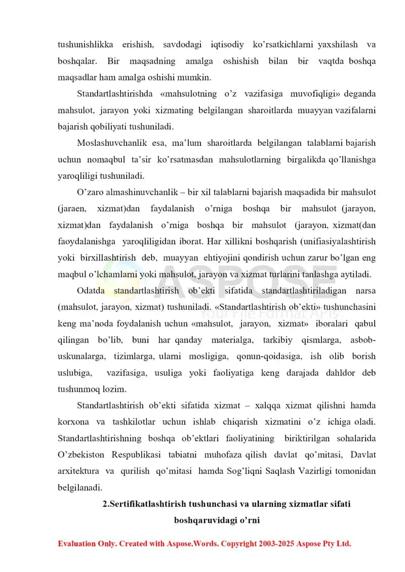 MЕHMОNХОNА ХO’JАLIGIDА ХIZMАTLАR SIFАTI BОSHQАRUVIDА STАNDАRTLАSHTIRISH VА SЕRTIFIKАTLАSHTIRISH 4