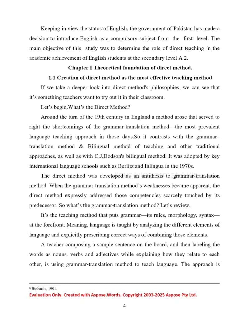 TEACHING GRAMMAR CATEGORY OF DEGREE 4