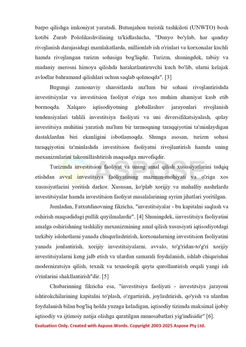 Turizmni rivojlantirish, soha investitsiyalarini jalb etish, kadrlar salohiyatini oshirish bo‘yicha kompleks chora-tadbirlarni analiz qilish 4