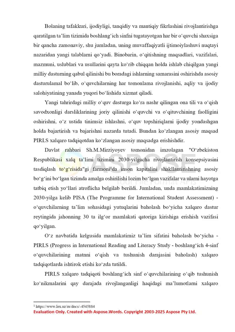 BOSHLANG’INCH SINFLARDA ONA TILI VA O’QISH DARSLARIDA BADIIY ASAR USTIDA ISHLASHNING NAZARIY METODOLOGIK MASALALARI 4
