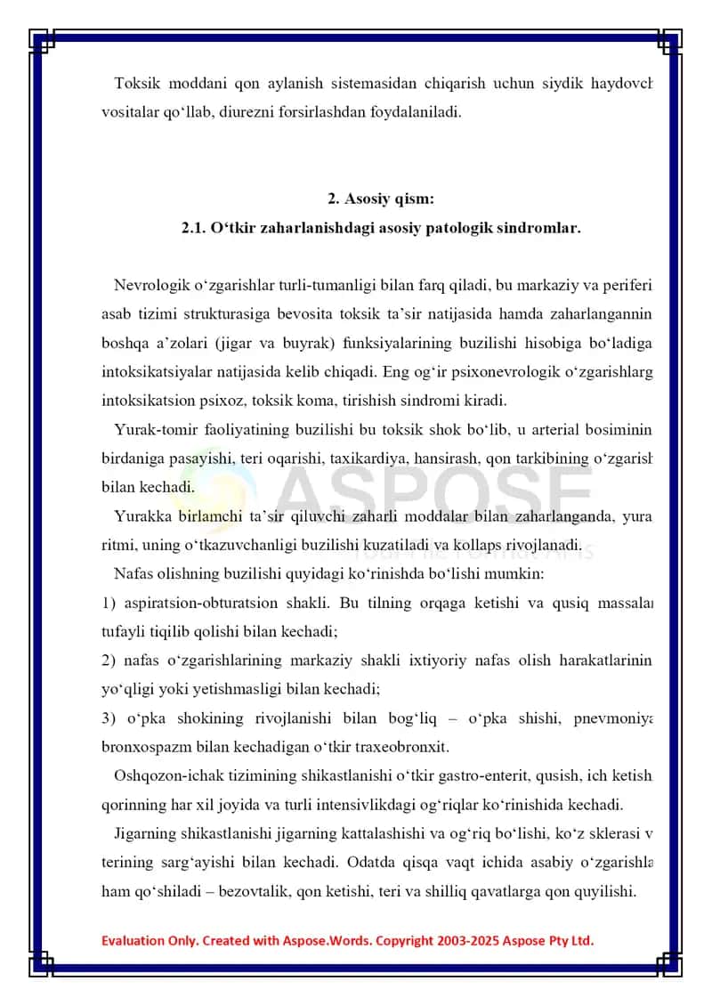 12. Zaharli moddalarning toksikokinetika va toksikodinamikasi. Referat 9 bet. 4