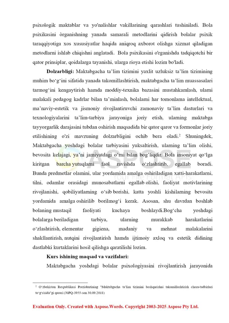Maktabgacha yoshdagi bolalar psixikasining rivojlanishi  yuzasidan olib borilgan ilmiy tadqiqotlar ahamiyati va samaradorligi 4