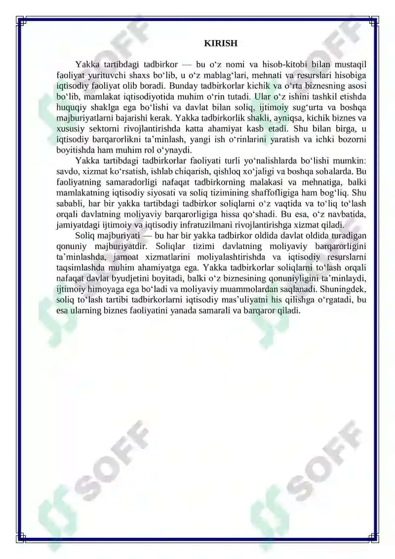 Yakka tartibdagi tadbirkorlar to‘laydigan soliqlar 4