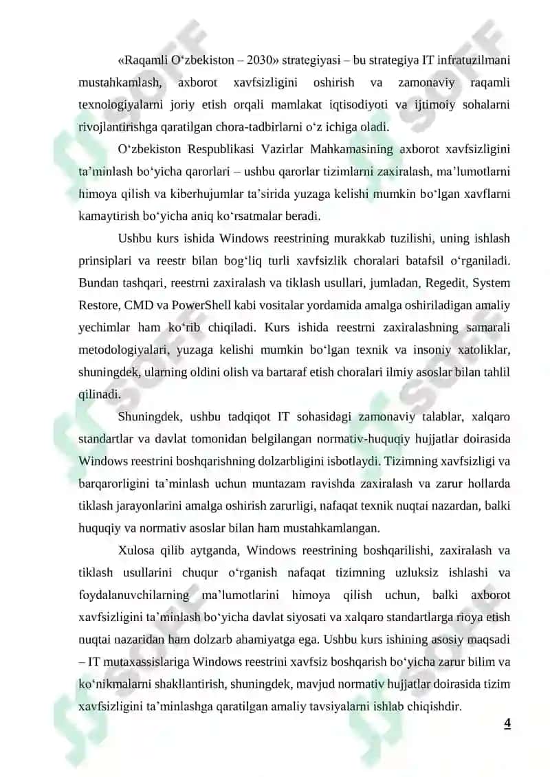 Windows operatsion tizimlarning reestrini zaxiralash va tiklash 4