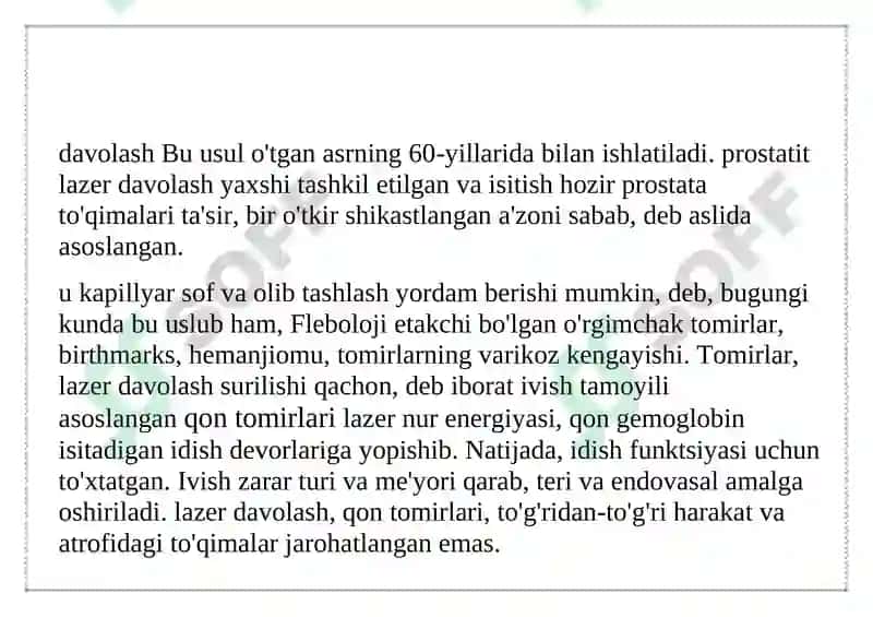 Davolovchi xususiyatga ega bo’lgan lazer nurlanishi 4