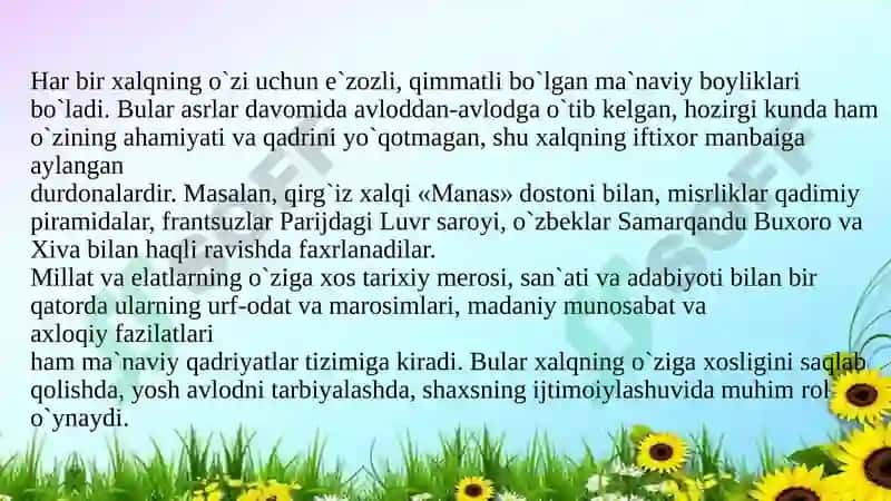 Rahmonqulova Ozodaning Tarbiya O`qitish Metodikasi 4