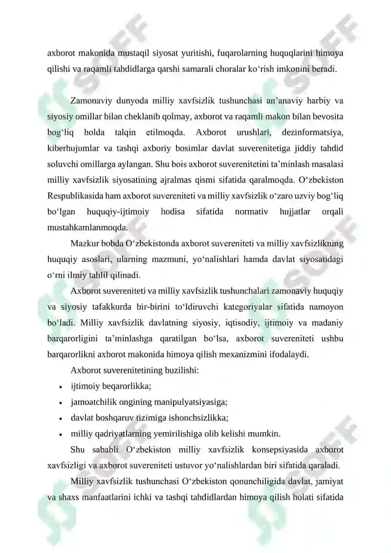 O‘ZBEKISTONDA AXBOROT SUVERENITETI KONSEPSIYASINING HUQUQIY ASOSLARI 4
