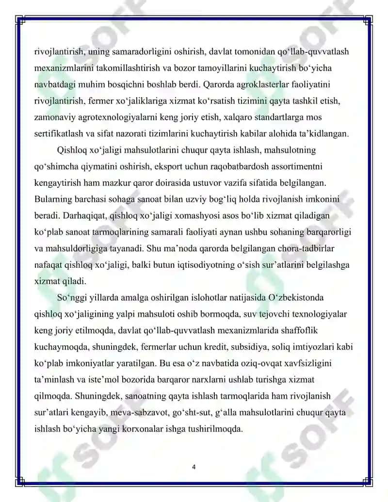 QISHLOQ XO'JALIGI VA SANOAT SOHASIDAGI O'ZGARISHLAR 4