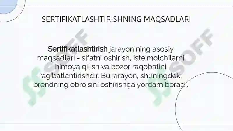 Sertifikatlashtirish va litsenziyalash bo'yicha asosiy tushunchalar 4