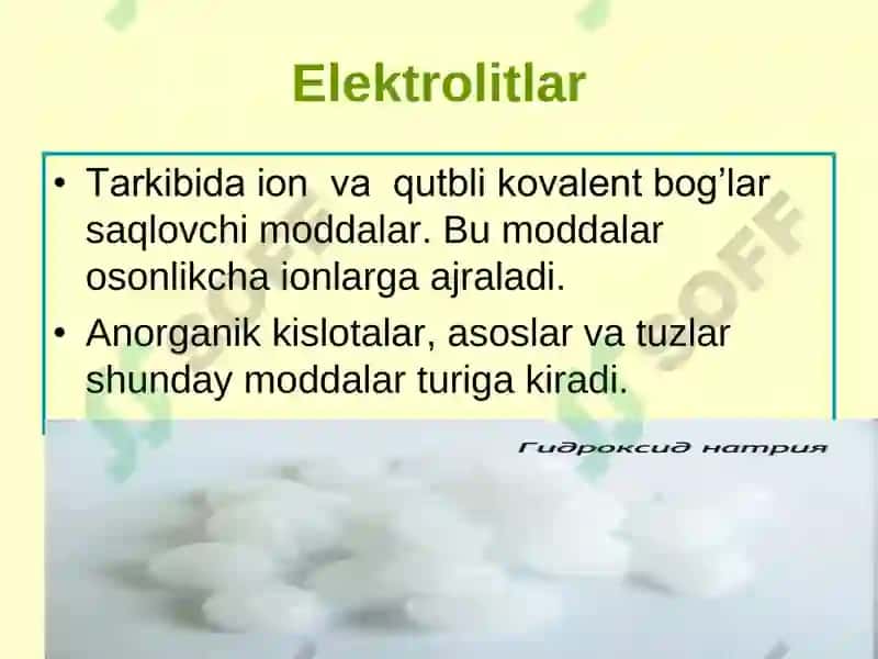 Elektrolitlardagi jarayonlar 4