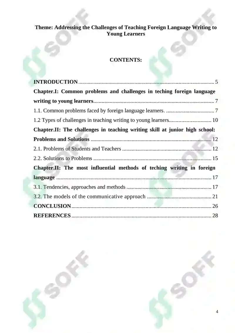 Addressing the Challenges of Teaching Foreign Language Writing to Young Learners 4