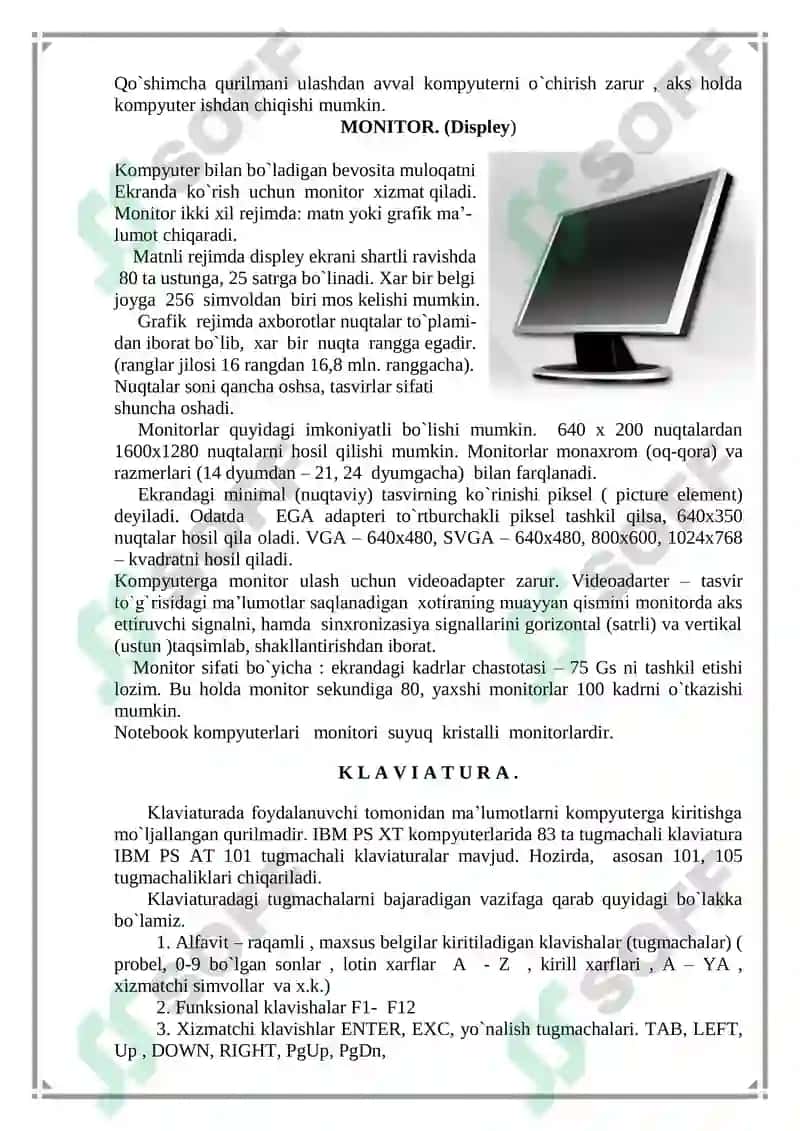 KOMPYUTERNING TASHKIL ETUVCHILARI VA ISHLASH PRINTSIPLARI 4