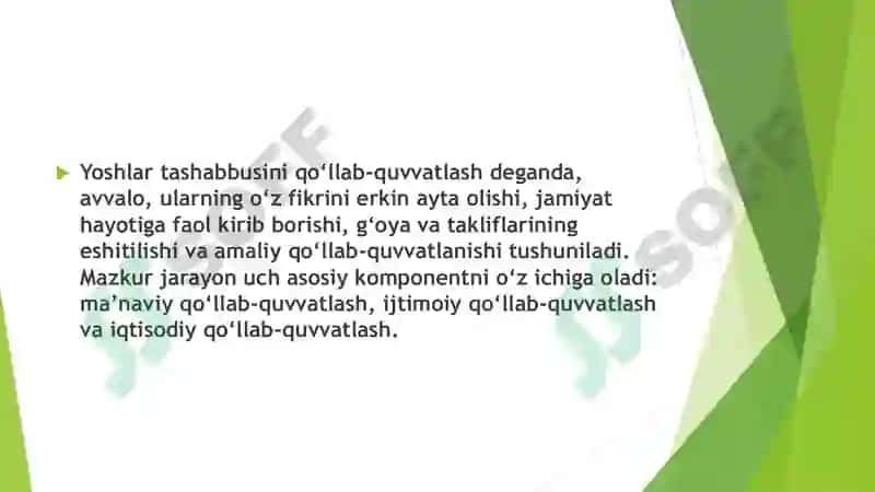 Yoshlar Tashabusuni Qolab quvatlash Taqdimot 4