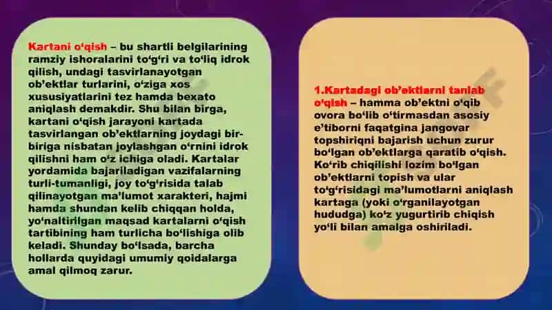 Topografik xarita va joy rejasi. Maxsus xaritalarning mazmuni, turllari va qoʻllanilishi 4