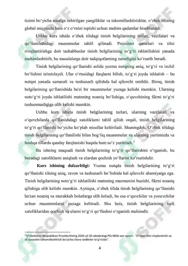 Tinish belgilari va ularning vazifalari 4